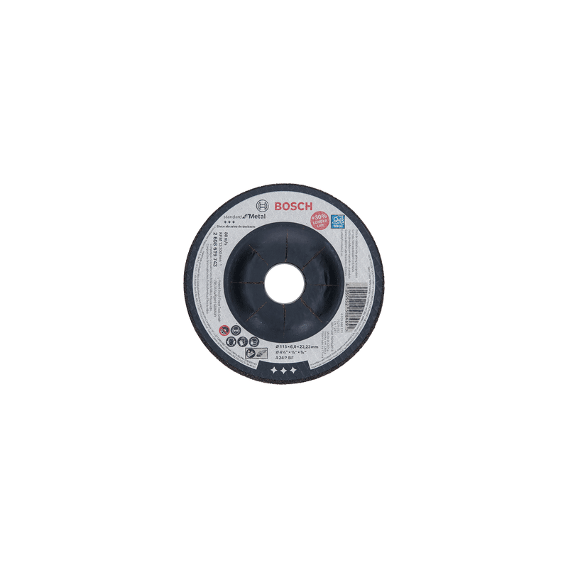 2608619743 DISCO ABR. | DESBASTE | STANDARD | METAL | CTO DEPRIMIDO | 115x6mm 4-1/2" 2608619743 DISCO ABR. | DESBASTE | STANDARD | METAL | CTO DEPRIMIDO | 115x6mm 4-1/2"