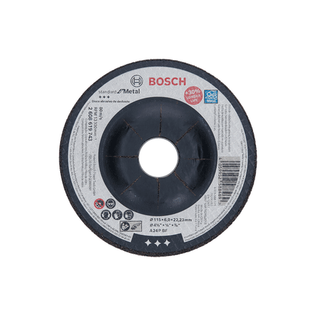 2608619743 DISCO ABR.  |  DESBASTE  |  STANDARD  |  METAL  |  CTO DEPRIMIDO  |  115x6mm 4-1/2"