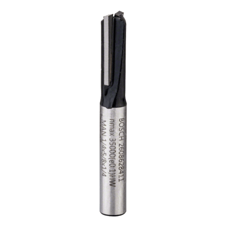 2608628411 FRESA BOSCH 1/4"  |  RECTA 2 FILOS  |  1/4" X 5/8"