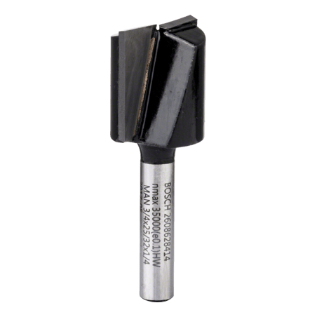 2608628414 FRESA BOSCH 1/4"  |  RECTA 2 FILOS  |  3/4" X 25/32"