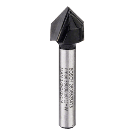2608628415 FRESA BOSCH 1/4"  |  RANURA V 2 FILOS  |  1/2" X 1/2"