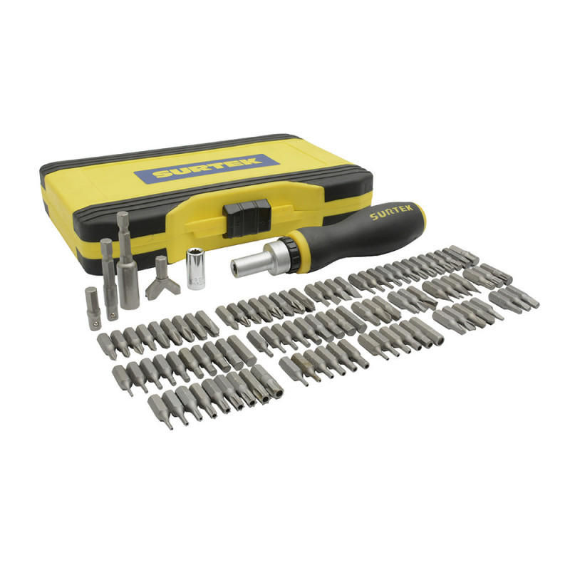 JDP101 SURTEK Juego de 101 puntas intercambiables con accesorios en juego Surtek | DIHERESA JDP101 SURTEK Juego de 101 puntas intercambiables con accesorios en juego Surtek | DIHERESA