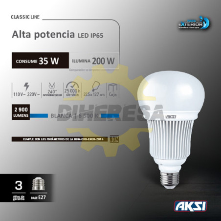 Foco Led Alta Potencia 35w Ip65 Luz Blanca E27
