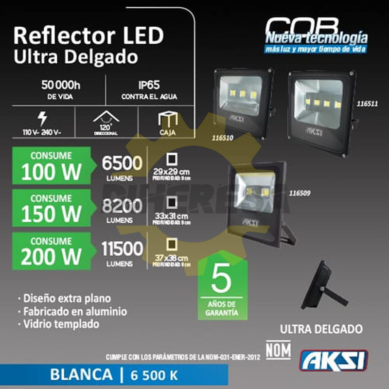 Reflector De Led 150w Cob - Luz Blanca 6500k Reflector De Led 150w Cob - Luz Blanca 6500k