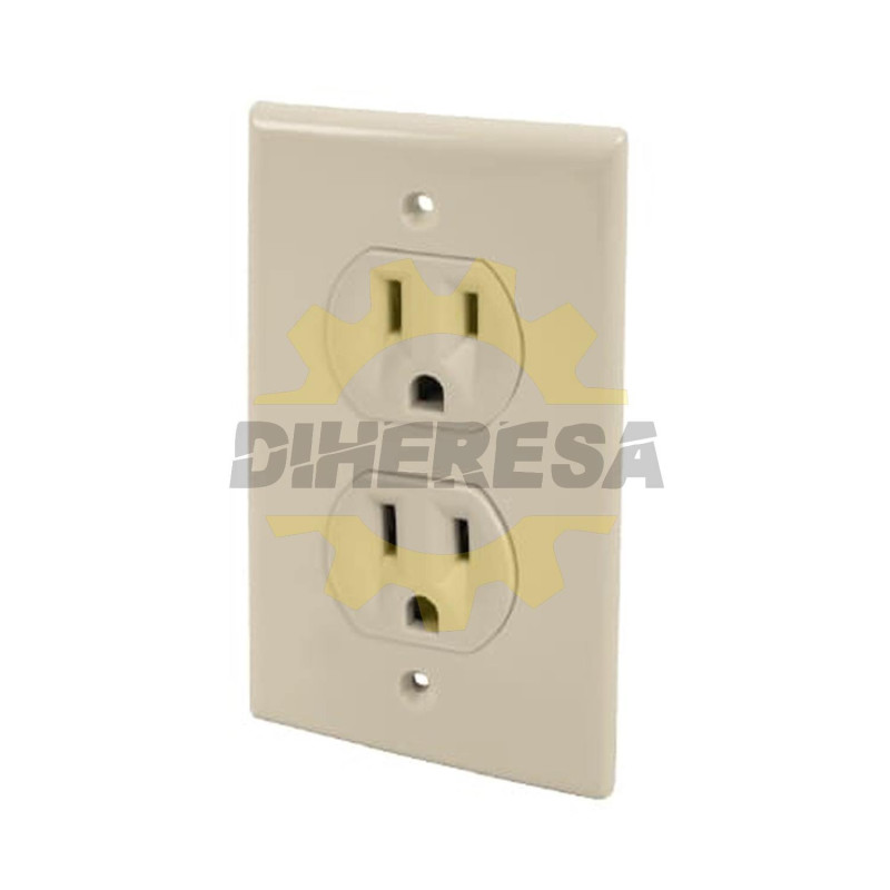 Contacto Duplex Aterrizado Con Placa Baquelita Cod-A Contacto Duplex Aterrizado Con Placa Baquelita Cod-A