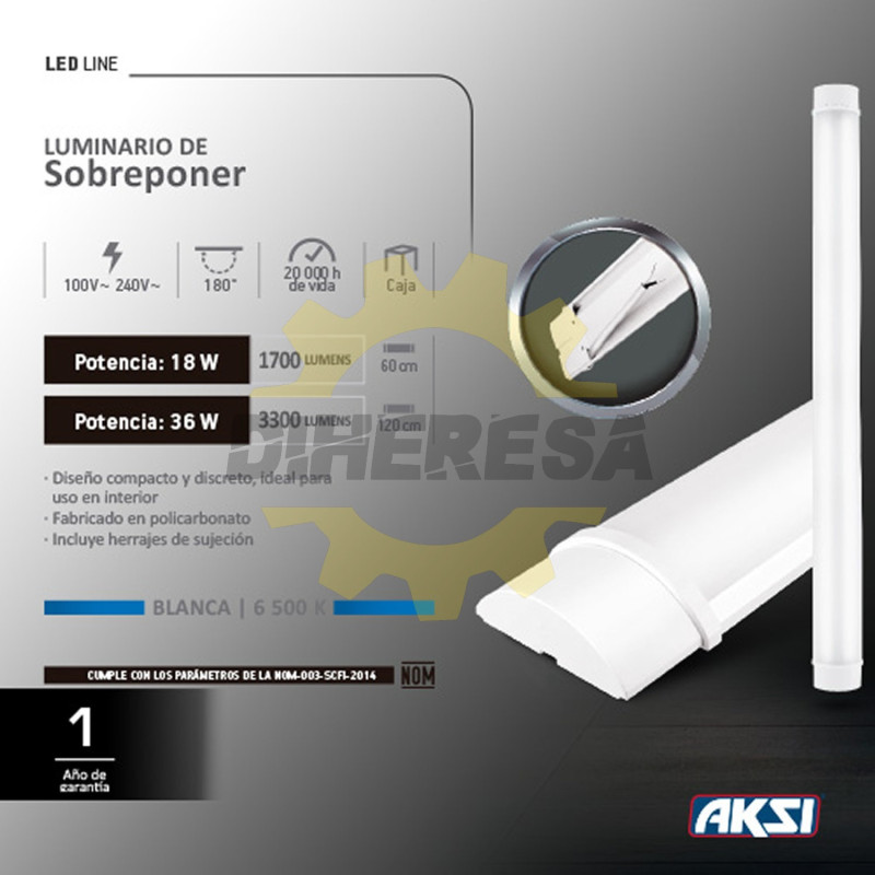Luminario Sobreponer 60cm - 18w - Ip20 Luminario Sobreponer 60cm - 18w - Ip20