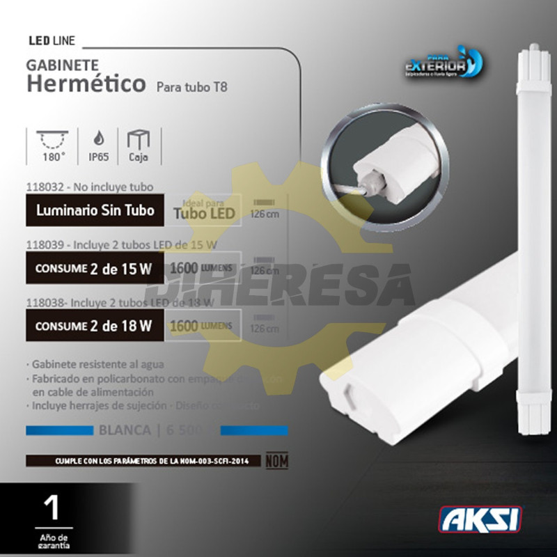 Luminario Sobreponer Para Tubo Led 2x18w, T8 (Incluye 2 Tubos - 115284) Luminario Sobreponer Para Tubo Led 2x18w, T8 (Incluye 2 Tubos - 115284)