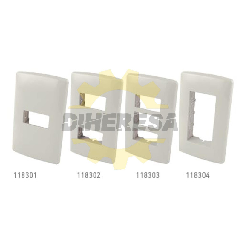 Placa Plastica Pc Tres Ventanas - Blanco Placa Plastica Pc Tres Ventanas - Blanco
