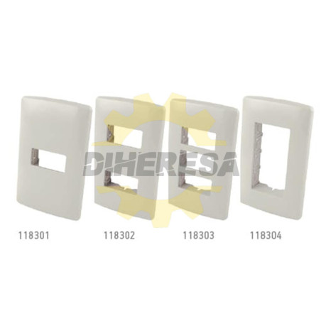 Placa Plastica Pc Tres Ventanas - Blanco