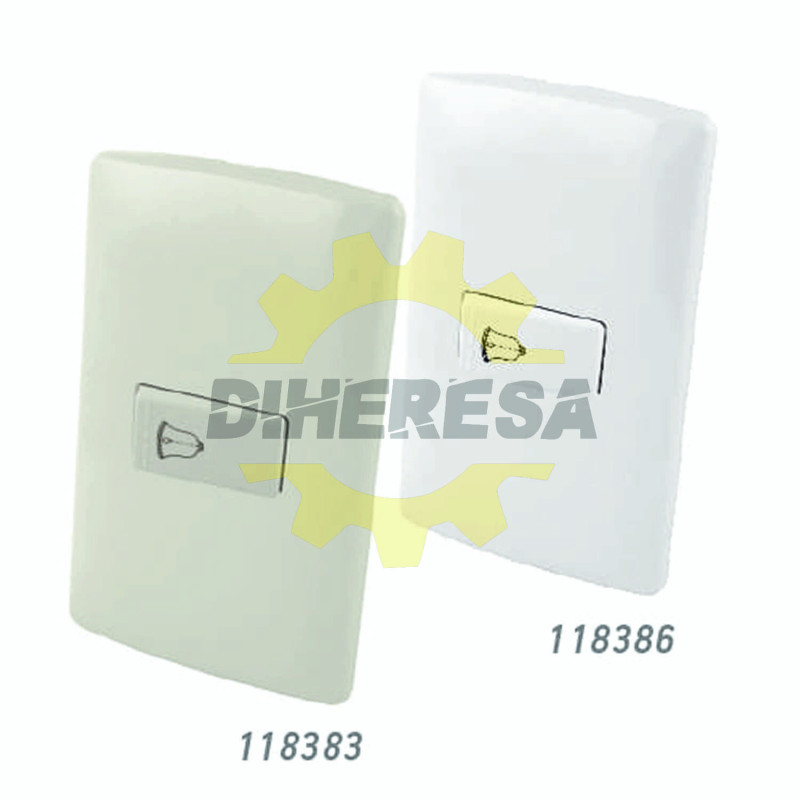 Boton Timbre De Tecla Con Placa Plástica - Blanco Boton Timbre De Tecla Con Placa Plástica - Blanco