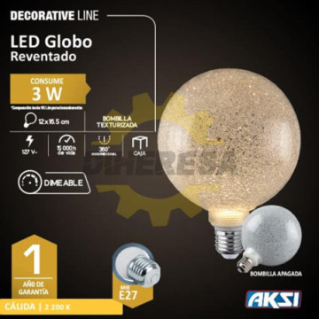 122172 Foco Globo Reventado 3w