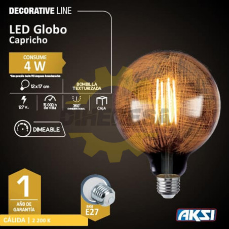 Foco Globo Capricho 4w, Dimeable
