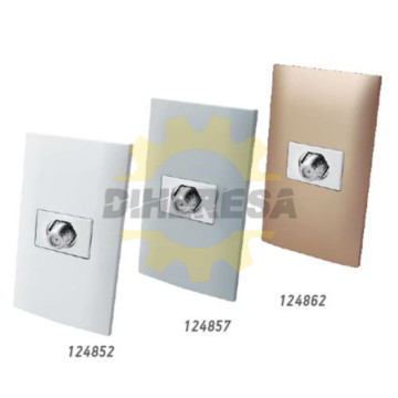 Receptaculo Para Tv Con Placa Plástica - Champagne - Linea Altimus