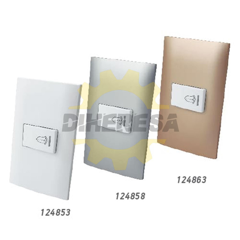 Boton Timbre De Tecla Con Placa Plástica - Champagne - Linea Altimus Boton Timbre De Tecla Con Placa Plástica - Champagne - Linea Altimus
