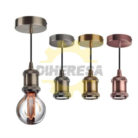 Luminario Colgante Lisboa - Plata Mate (1 Mt)