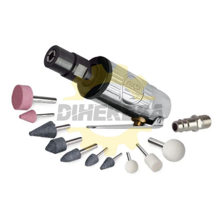 Miniesmeriladora Neumatica 1/4"" Con Accesorios - Semi Pro