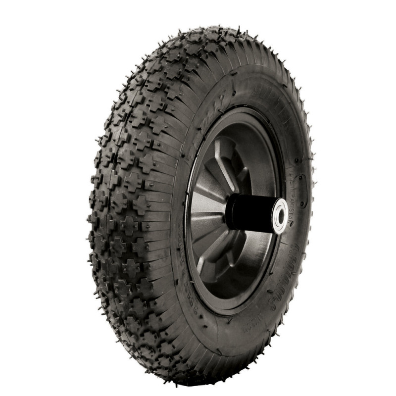 CAFL4 Llanta neumática reforzada de 4 capas de 14" con rin para carretilla Foy CAFL4 Llanta neumática reforzada de 4 capas de 14" con rin para carretilla Foy
