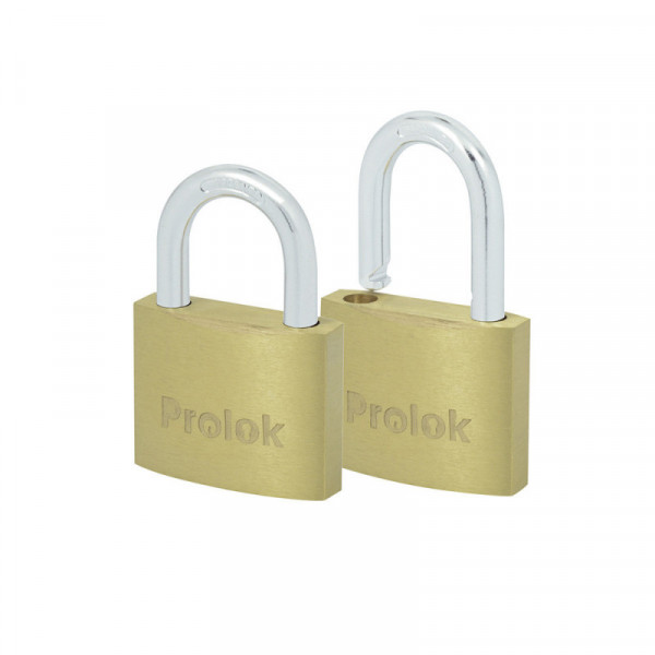 10CAP LOCK Juego de 2 candados latón gancho corto 40mm LOCK | DIHERESA