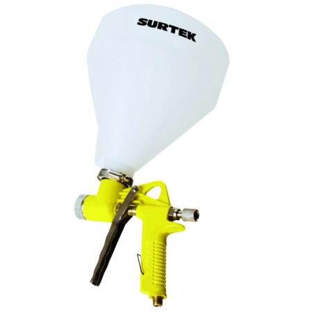 PTX1 Pistola para texturizados con vaso plástico por gravedad capacidad 5000 ml 72 psi Surtek