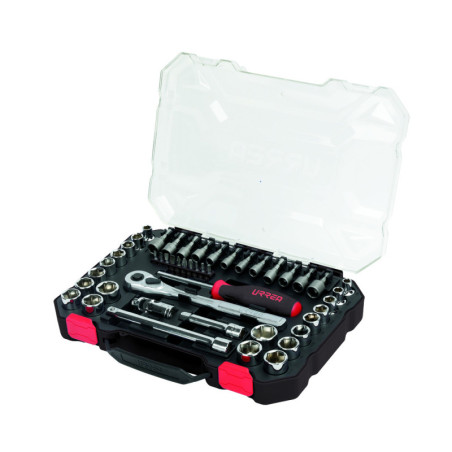5201CD Juego de dados y accesorios cuadro de 3/8" combinado, 47 piezas Urrea