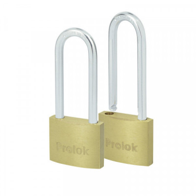 11CAP LOCK Juego de 2 candados latón gancho largo 40mm