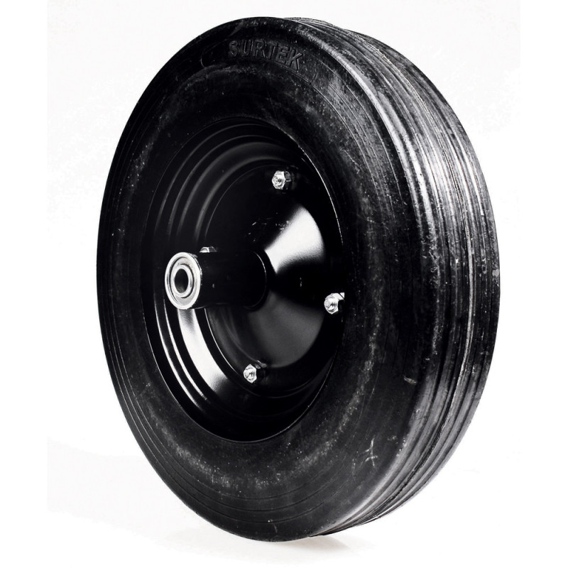CATLS Llanta sólida de caucho de 14" con rin para carretilla Surtek CATLS Llanta sólida de caucho de 14" con rin para carretilla Surtek