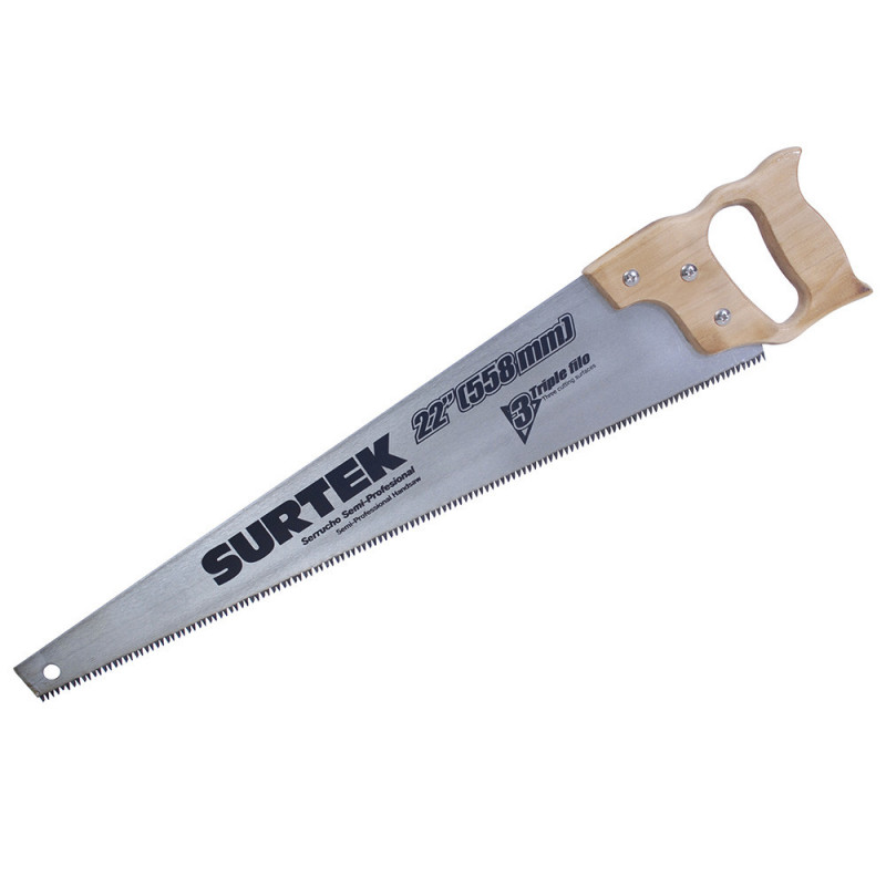 120247 SURTEK Serrucho triple filo 22" mango madera Surtek | DIHERESA 120247 SURTEK Serrucho triple filo 22" mango madera Surtek | DIHERESA