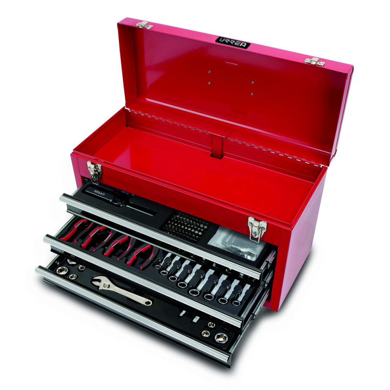 JCM01 Juego de dados y accesorios combinados en caja metálica, 178 piezas Urrea JCM01 Juego de dados y accesorios combinados en caja metálica, 178 piezas Urrea