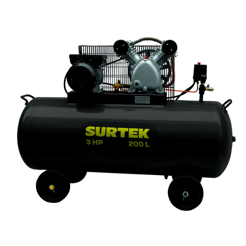 COMP6200B Compresor de aire eléctrico de banda 200 Lt 3 HP 127 V Surtek COMP6200B Compresor de aire eléctrico de banda 200 Lt 3 HP 127 V Surtek