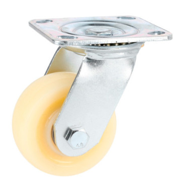 RN10G Rodaja de polipropileno blanca giratoria 4" Surtek