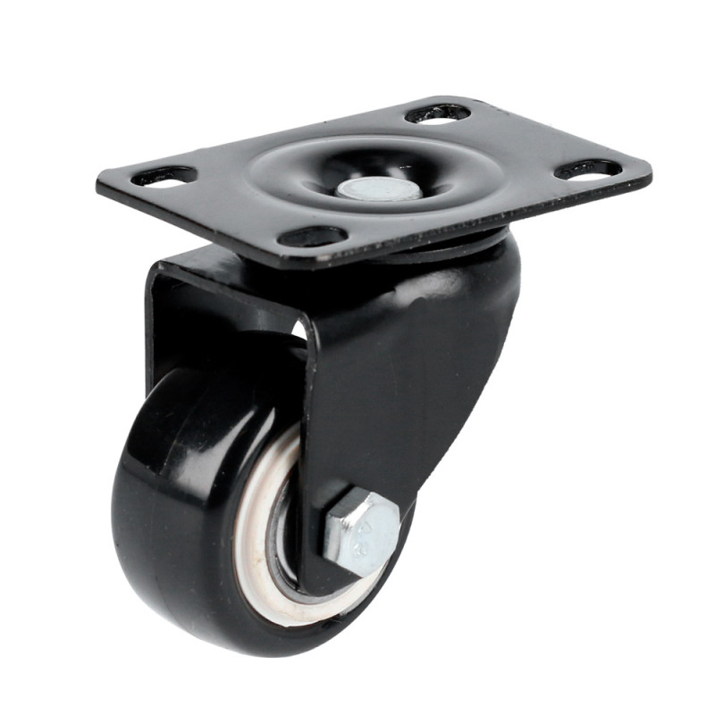 RVN6G Rodaja de PVC negro con placa giratoria 2-1/2" Surtek RVN6G Rodaja de PVC negro con placa giratoria 2-1/2" Surtek
