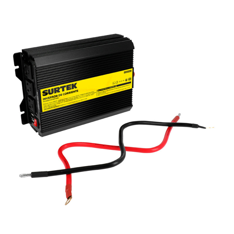 IC61000A Inversor de corriente 12 V DC - 120 V AC, 1000 W Surtek IC61000A Inversor de corriente 12 V DC - 120 V AC, 1000 W Surtek