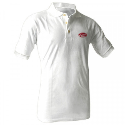 LPOBC LOCK Playera tipo polo Lock blanca talla CH