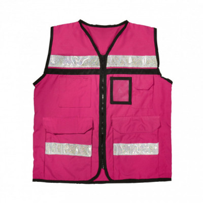 USCH82 URREA chaleco de seguridad rosa para dama talla mediana