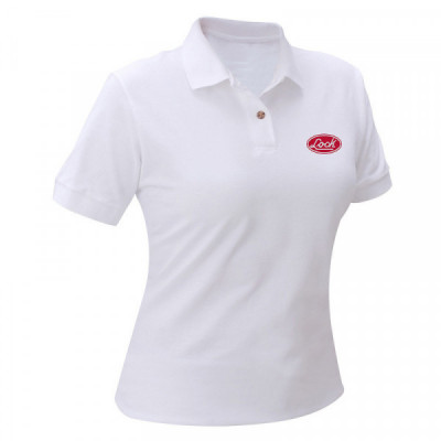 LPODBC LOCK Playera tipo polo para dama Lock blanca talla CH