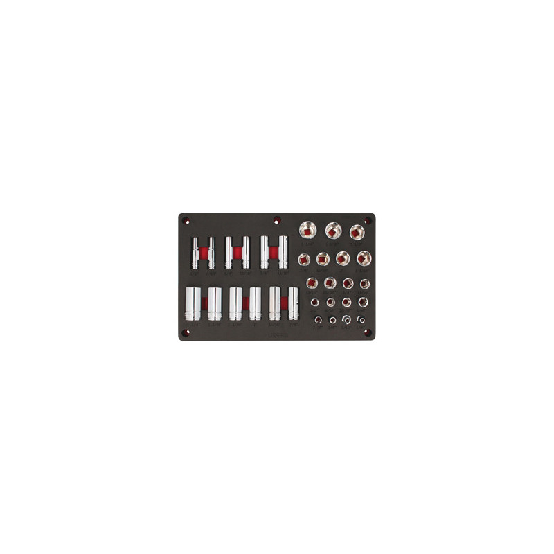 CH231P Juego de 32 dados en pulgadas cuadro 1/2" Urrea