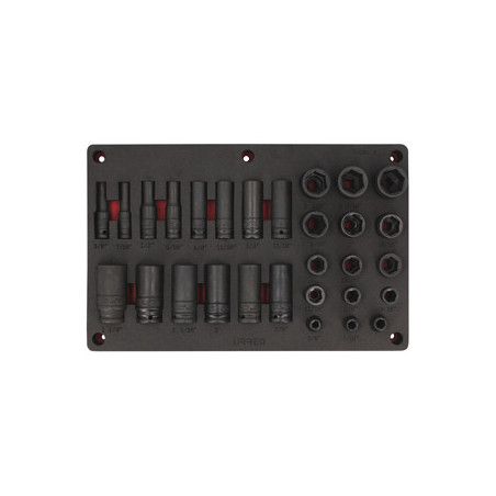 CH241P Juego de 29 dados de impacto en pulgadas 1/2" Urrea