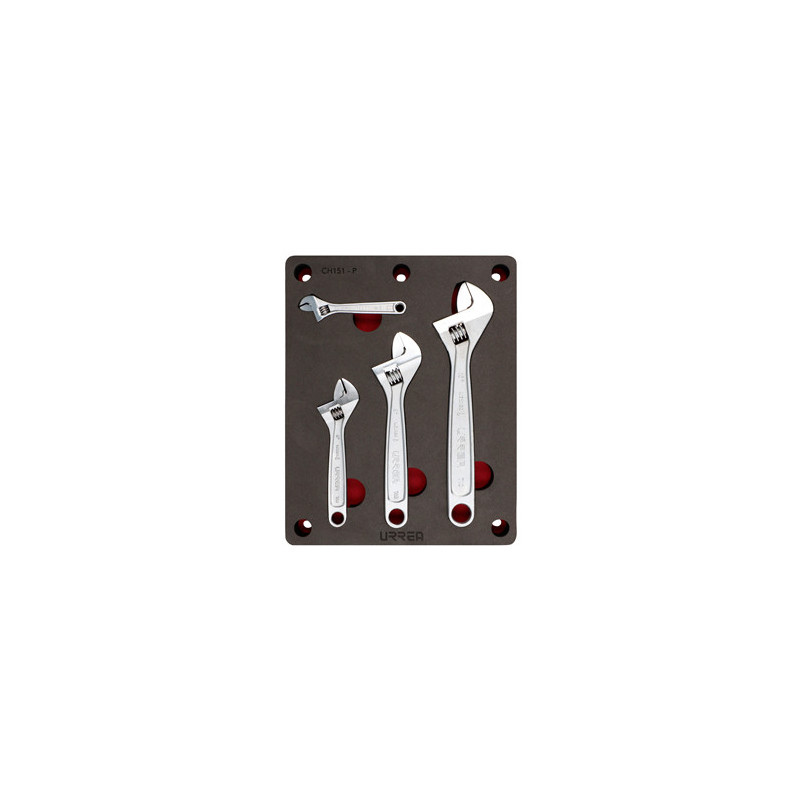 CH151P Juego de 4 llaves ajustables Urrea CH151P Juego de 4 llaves ajustables Urrea