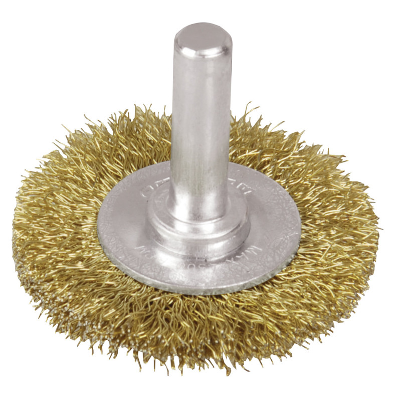C547 Carda circular ondulada alambre fino 2" x 0.17 mm con zanco 1/4" Surtek C547 Carda circular ondulada alambre fino 2" x 0.17 mm con zanco 1/4" Surtek