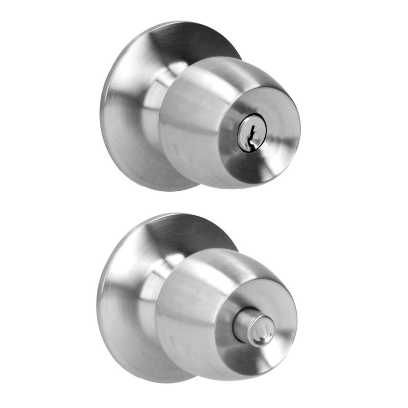 35POP Pomo cilíndrico media copa función recámara, acero inoxidable, llave estándar, blíster Prolok 35POP Pomo cilíndrico media copa función recámara, acero inoxidable, llave estándar, blíster Prolok