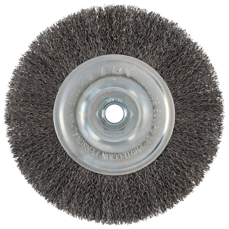 C316 Carda circular ondulada alambre delgado 6" x 0.30 con rosca M14 FOY C316 Carda circular ondulada alambre delgado 6" x 0.30 con rosca M14 FOY
