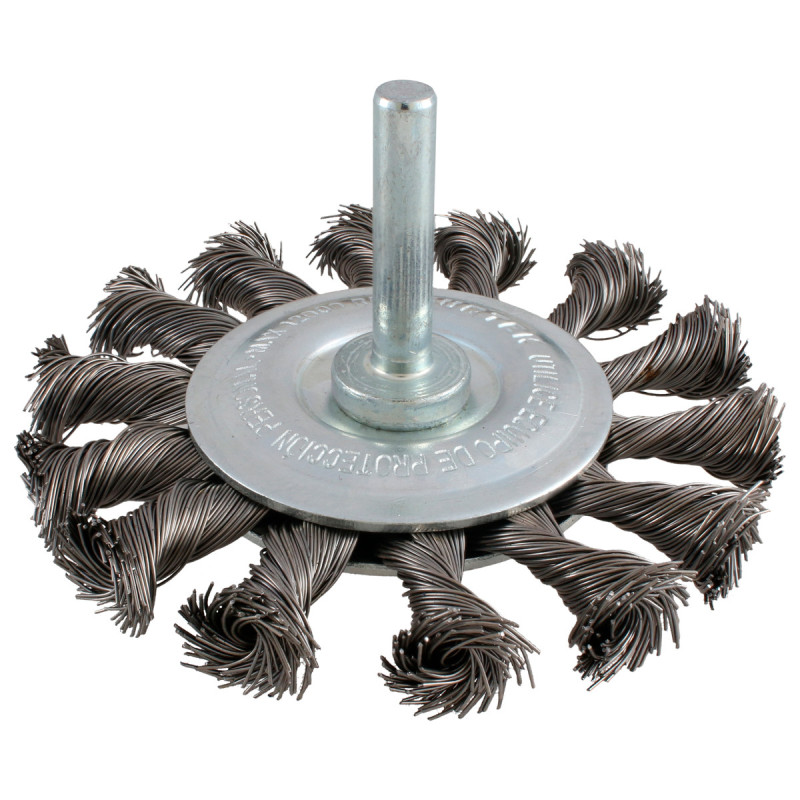 C569 Carda circular trenzada alambre grueso 3" x 0.50 mm con zanco 1/4" Surtek C569 Carda circular trenzada alambre grueso 3" x 0.50 mm con zanco 1/4" Surtek