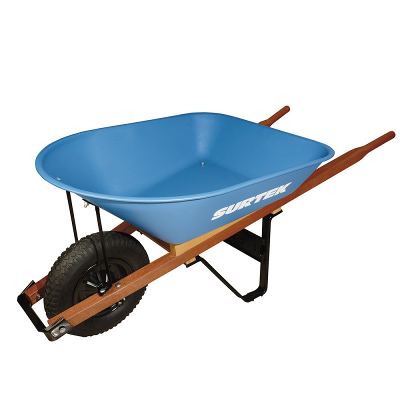 CT502W SURTEK Carretilla con bastidor de madera 5 pies cúbicos llanta neumática Surtek | DIHERESA