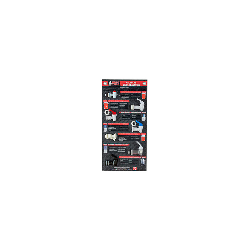 Muestrario valvulas dispensadoras 7 pz EX1070 DOGOTULS Muestrario valvulas dispensadoras 7 pz EX1070 DOGOTULS