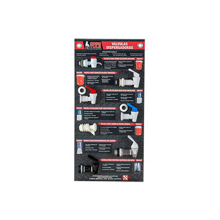 Muestrario valvulas dispensadoras 7 pz EX1070 DOGOTULS