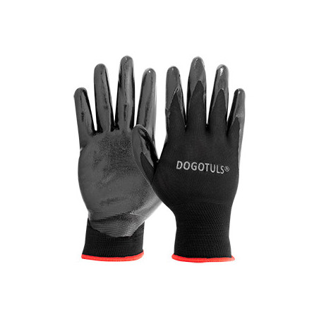 Guante nylon palma nitrilo negro gde s/c HW3002 DOGOTULS
