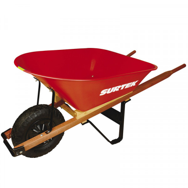 CT604W SURTEK Carretilla con bastidor de madera 6 pies cúbicos llanta reforzada Surtek | DIHERESA