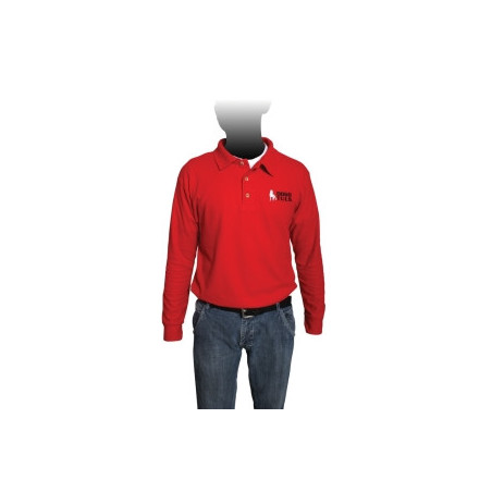AP0023 PLAYERA MANGA LARGA T-M POLO ROJA