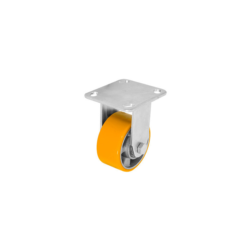 ZF5270 RODAJA ALUMINIO PU NARANJA FIJA 4" ZF5270 RODAJA ALUMINIO PU NARANJA FIJA 4"