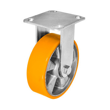 ZF5271 RODAJA ALUMINIO PU NARANJA FIJA 6"